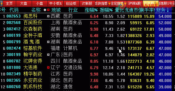 大智慧财务综合评价排序