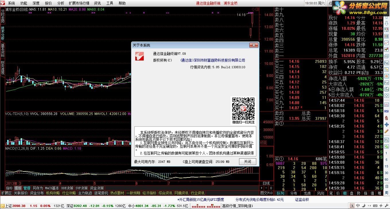 （原汁原味）通达信金融终端V7.09内测版（2013-08-31）
