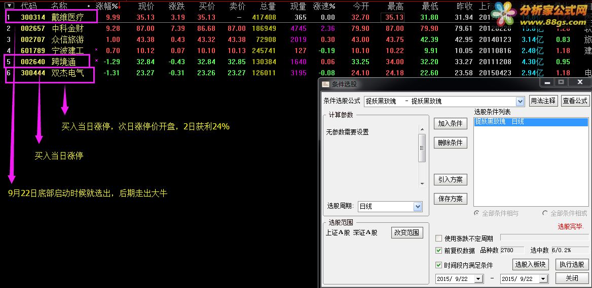 金钻指标 黑玫瑰