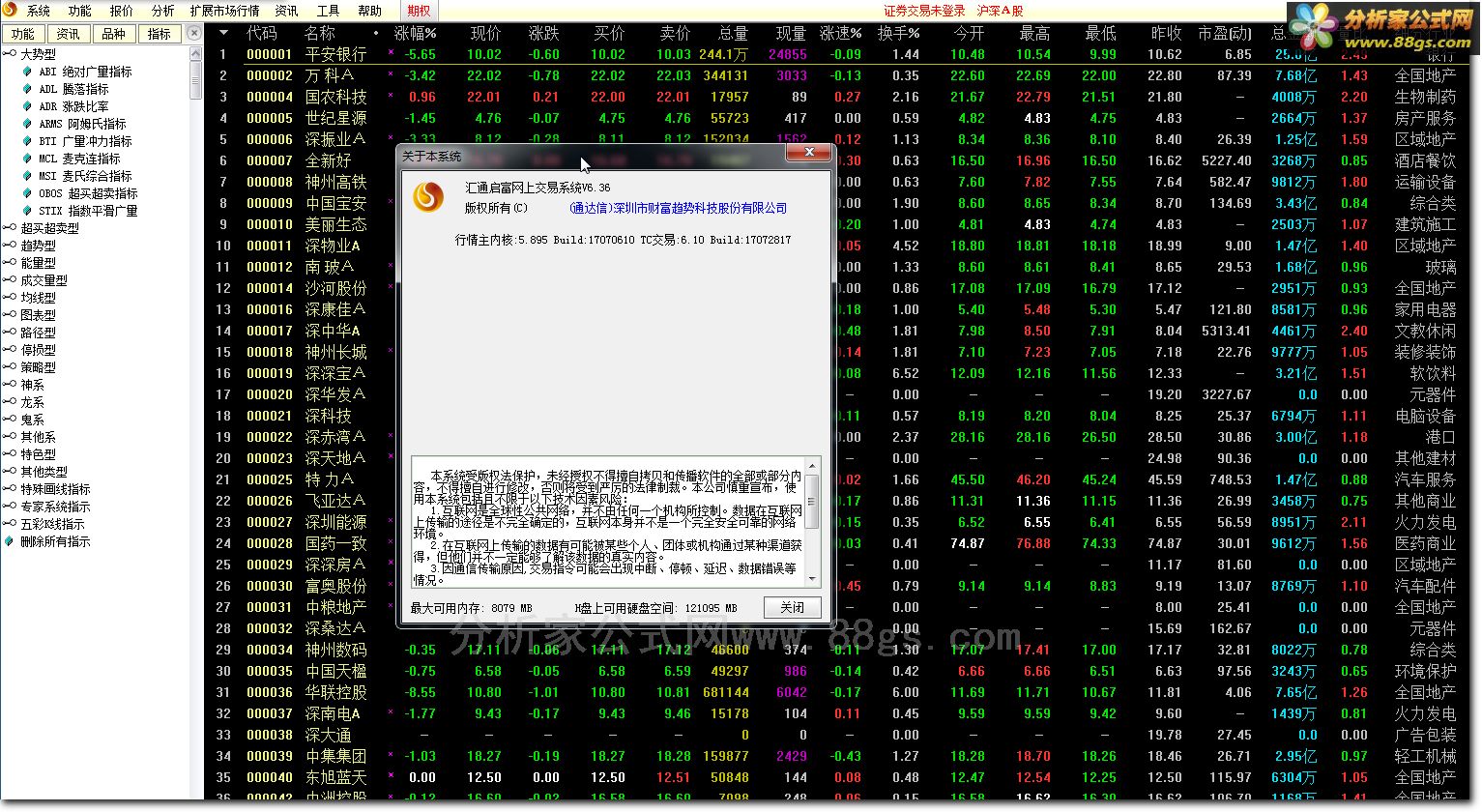 通达信金融终端 山西证券汇通启富网上交易系统 更新日期：2017-08-12