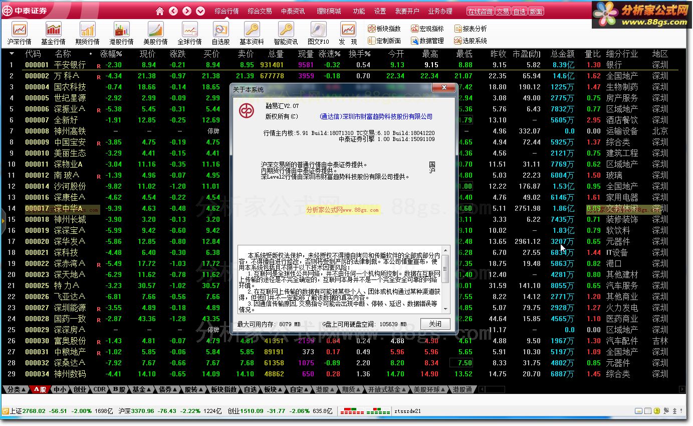 中泰证券通达信融易汇（新版）V2.07 更新日期：2018-07-25
