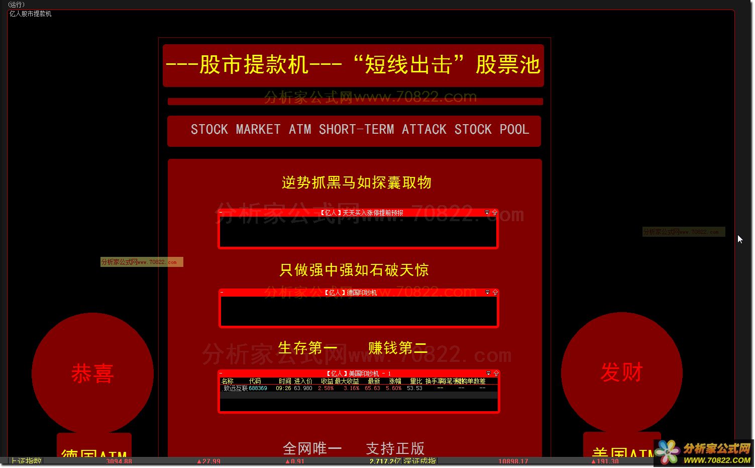 亿人股市提款机 大智慧股票池 出票